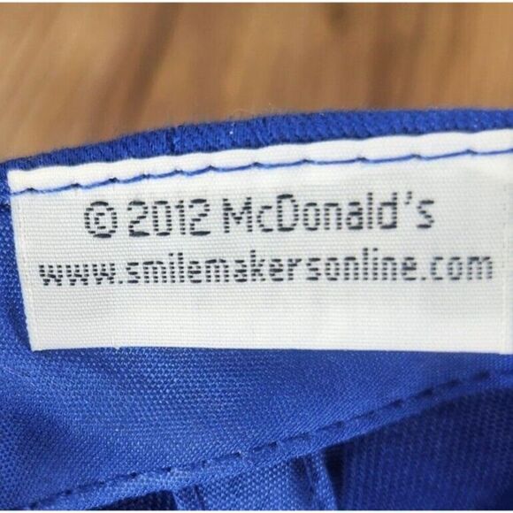 McDonald's Monopoly 2012 Hat Cap Strap Back Blue Promotion Employee Embroidered - Picture 10 of 11
